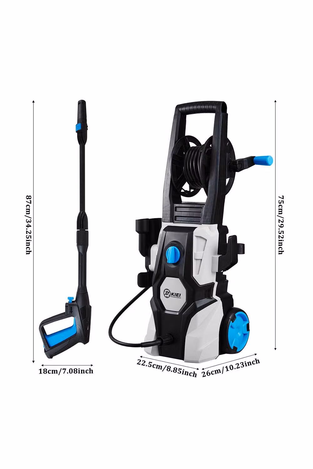 Living and Home 90 Bar High Pressure Washer with 1600W Power and Aluminium Motor in White – 4