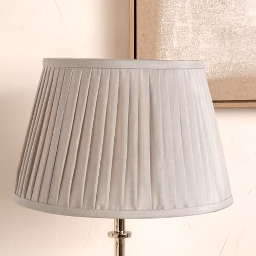 Pacific Lifestyle Empire Pleat Cotton Lampshade in Taupe, Diameter: 35 cm – 1