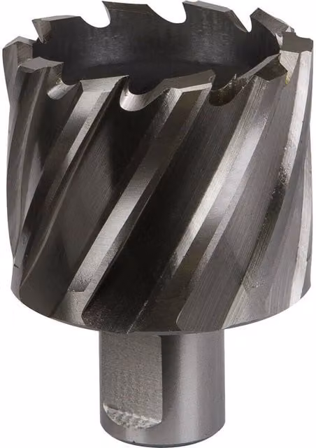 Loops M2 Steel Annular Metal Core Drill Rotabor Cutter with 19mm Shank, W: 46 mm, D: 25 mm, Grey and Multicolour