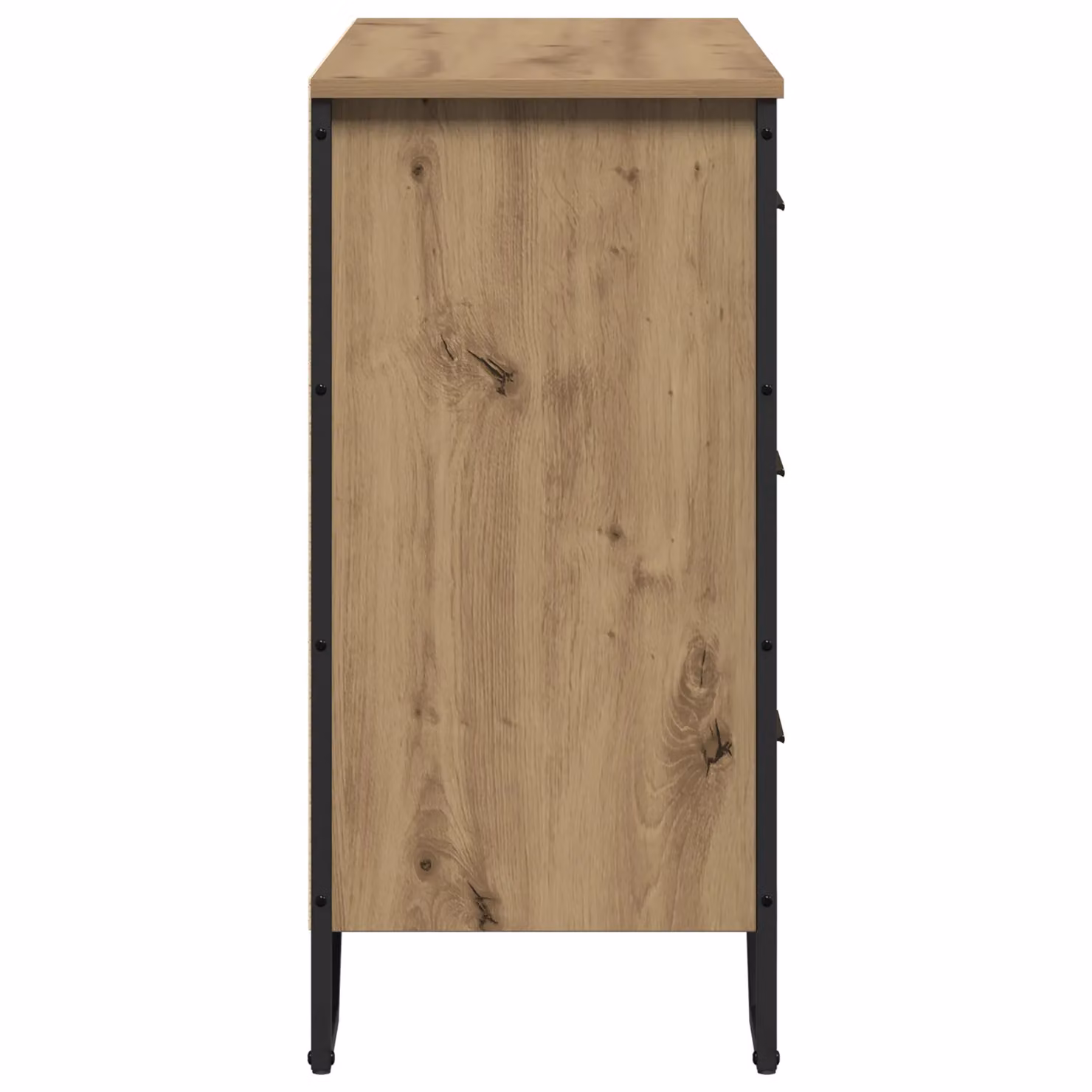 Berkfield Home Artisan Oak Chest of Drawers in Brown, W/D/H: 91 x 35.5 x 74.5 cm – 3