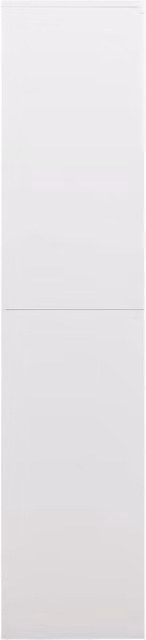 Berkfield Home White Steel Locker Cabinet with Internal Shelves and Lock, W/D/H: 90 x 40 x 180 cm