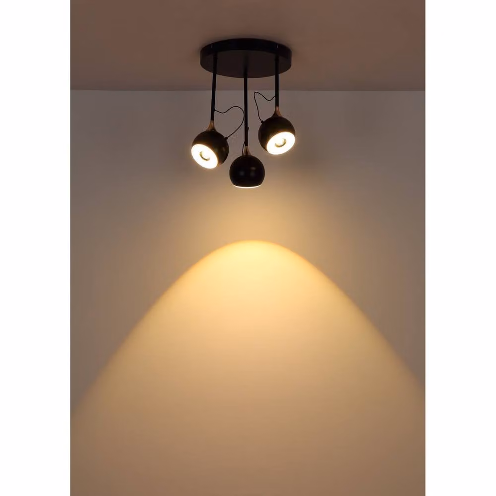 Netlighting Donovan LED Ceiling Spotlight Clusters in Black with Warm White 3000K Light – 3