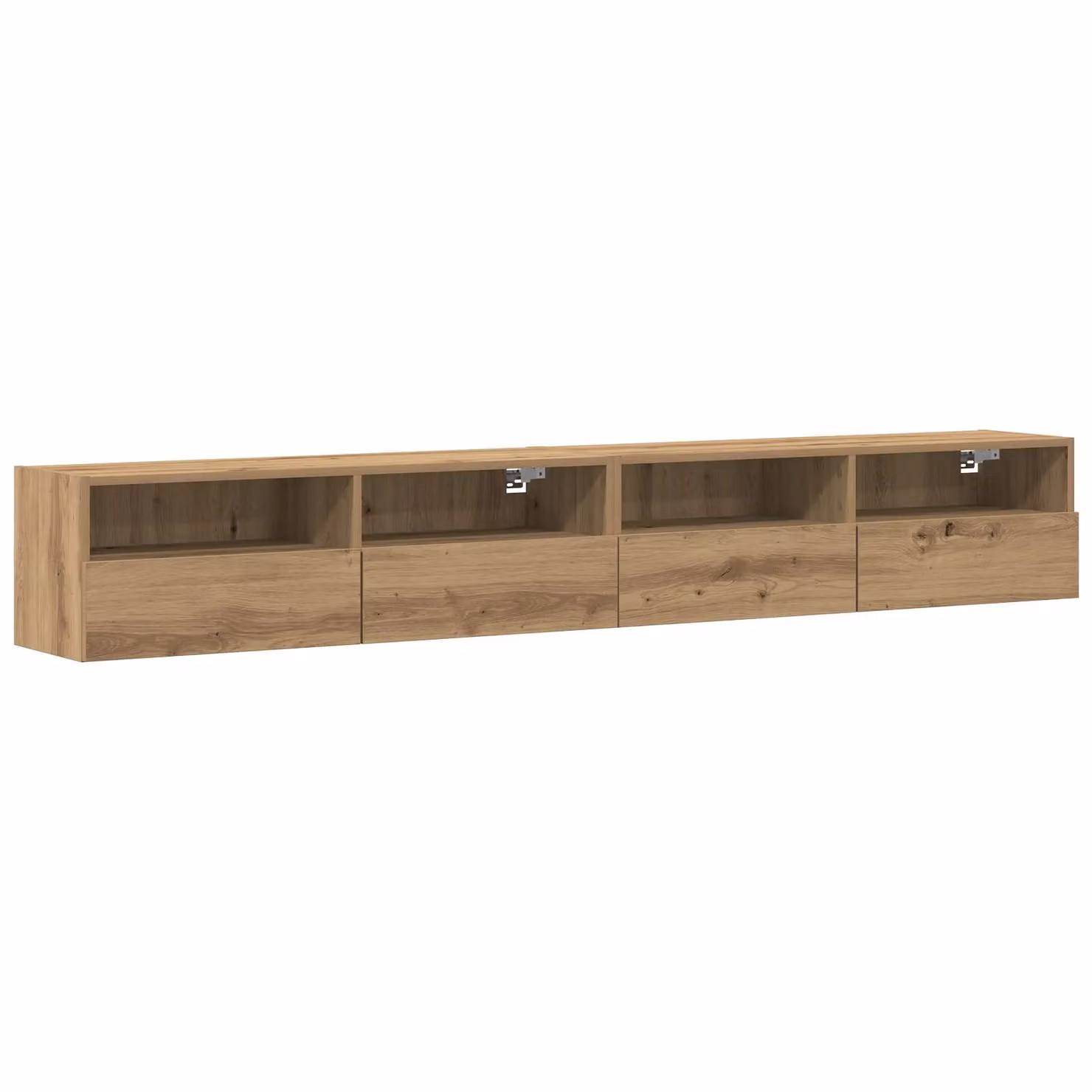 Berkfield Home Artisan Oak TV Wall Cabinets, 2 Piece Set in Brown, W/D/H: 100 x 30 x 30 cm – 2