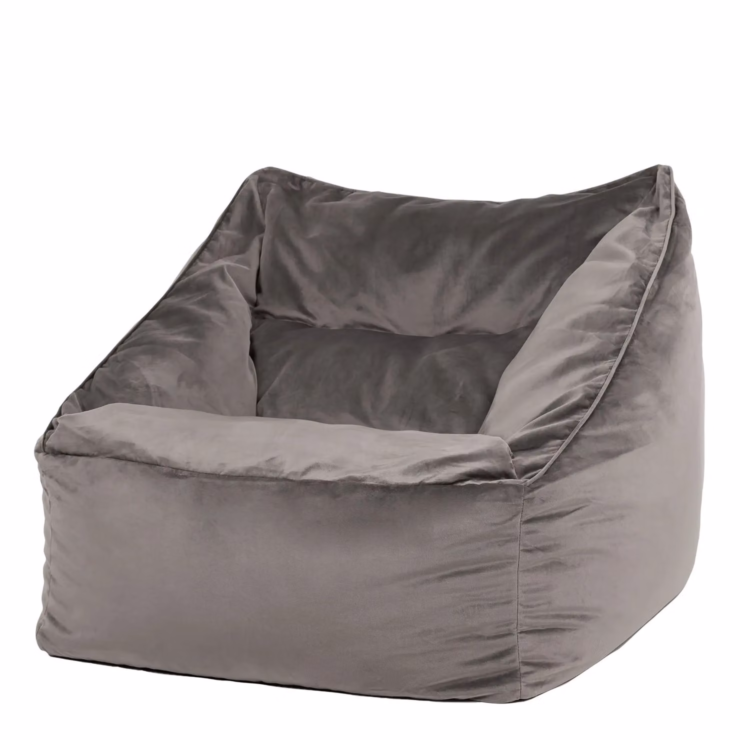 ICON Natalia Velvet Adult Bean Bag Armchair with Armrests in Grey, Pink or Anthracite – 3