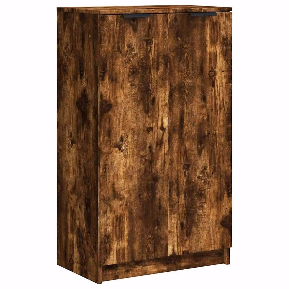 Berkfield Home Smoked Oak Shoe Cabinet in Brown, W/D/H: 59 x 35 x 100 cm – 3