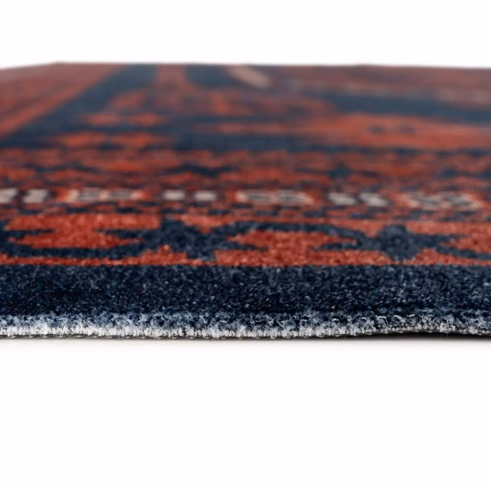Kukoon Blue and Red Traditional Persian Oriental Area Rug, W: 200 cm, D: 290 cm – 7
