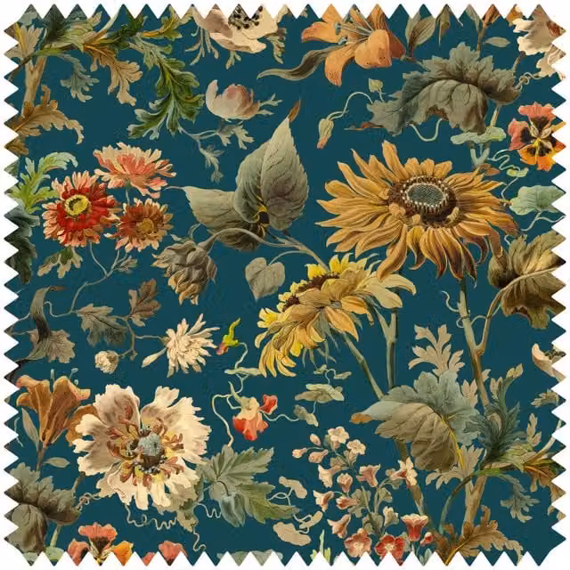 House of Hackney Avalon Velvet in Petrol Blue