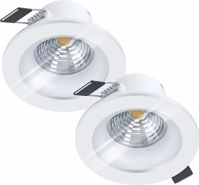 Loops 2 Pack White Recessed LED Downlights for Wall or Ceiling Installation