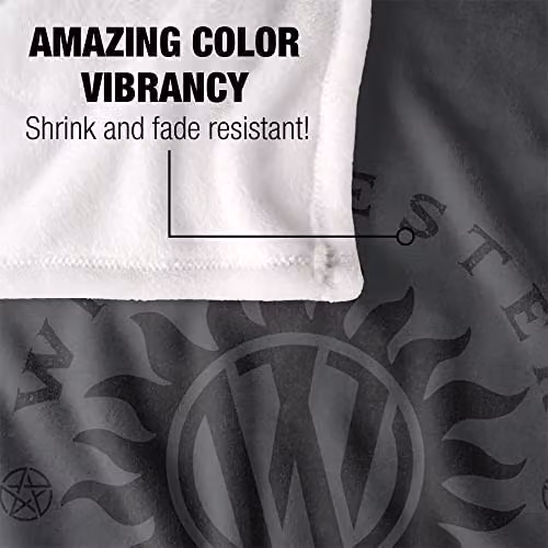 LOGOVISION Supernatural Winchester Anti Possession Silky Touch Super Soft Fleece Throw Blanket, White and Multicolour, W/D/H: 152 x 127 cm – 3