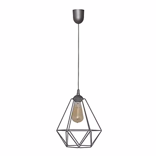 Netlighting Karo Wire Frame Pendant Ceiling Light Grey, Diameter: 24 cm