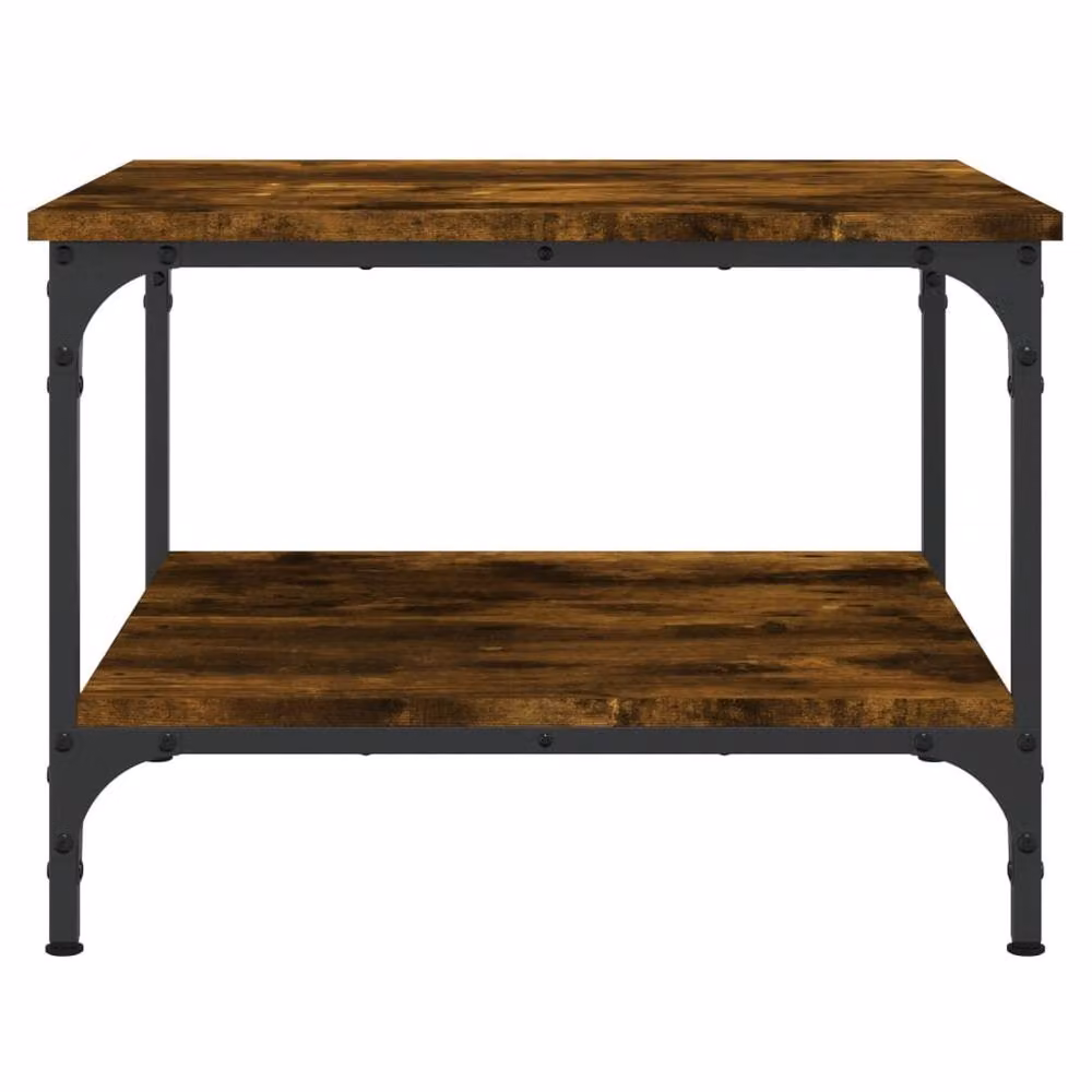Berkfield Home Smoked Oak Coffee Table in Brown, W/D/H: 55 x 55 x 40 cm – 3