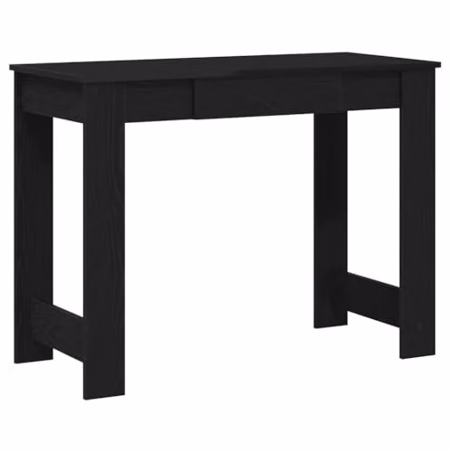 vidaXL Modern Black Writing Desk with MDF Laminate Finish, W/D/H: 100 x 45 x 75 cm