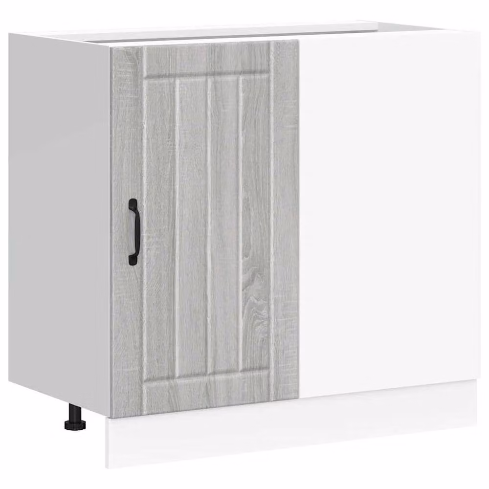 Berkfield Home Lucca Grey Sonoma Freestanding Kitchen Sink Base Cabinet Unit