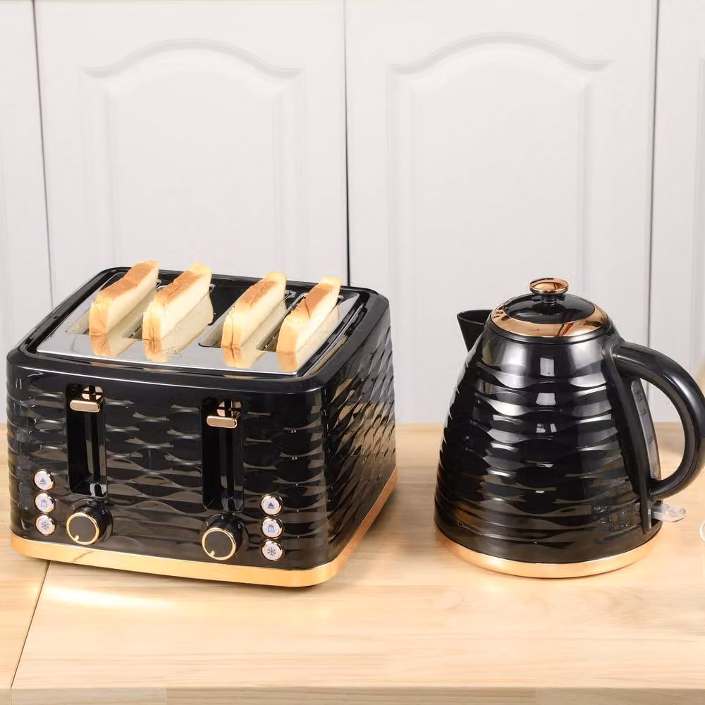 STILVORA Kettle and 4-Slice Toaster Set in Black – 3