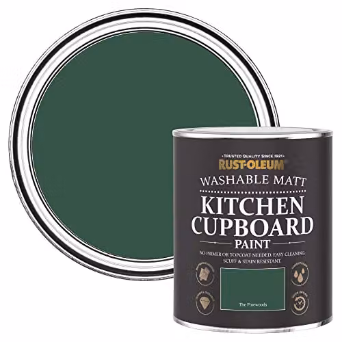 Rust-Oleum Green Kitchen Cupboard Paint in Matt Finish, 0.75 l – 1