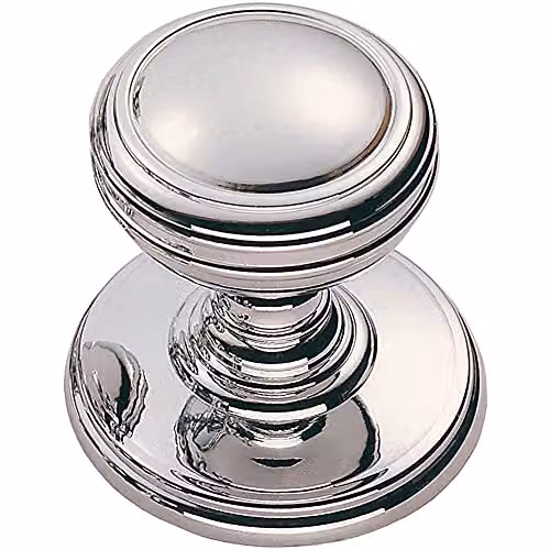 Loops Ringed Tiered Cupboard Door Knob in Polished Chrome, 25mm Diameter
