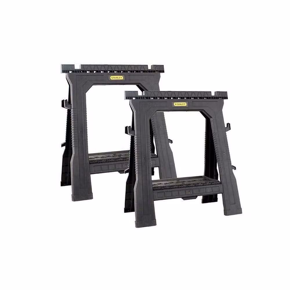 Stanley Folding Sawhorse Twin Pack in Black – 3