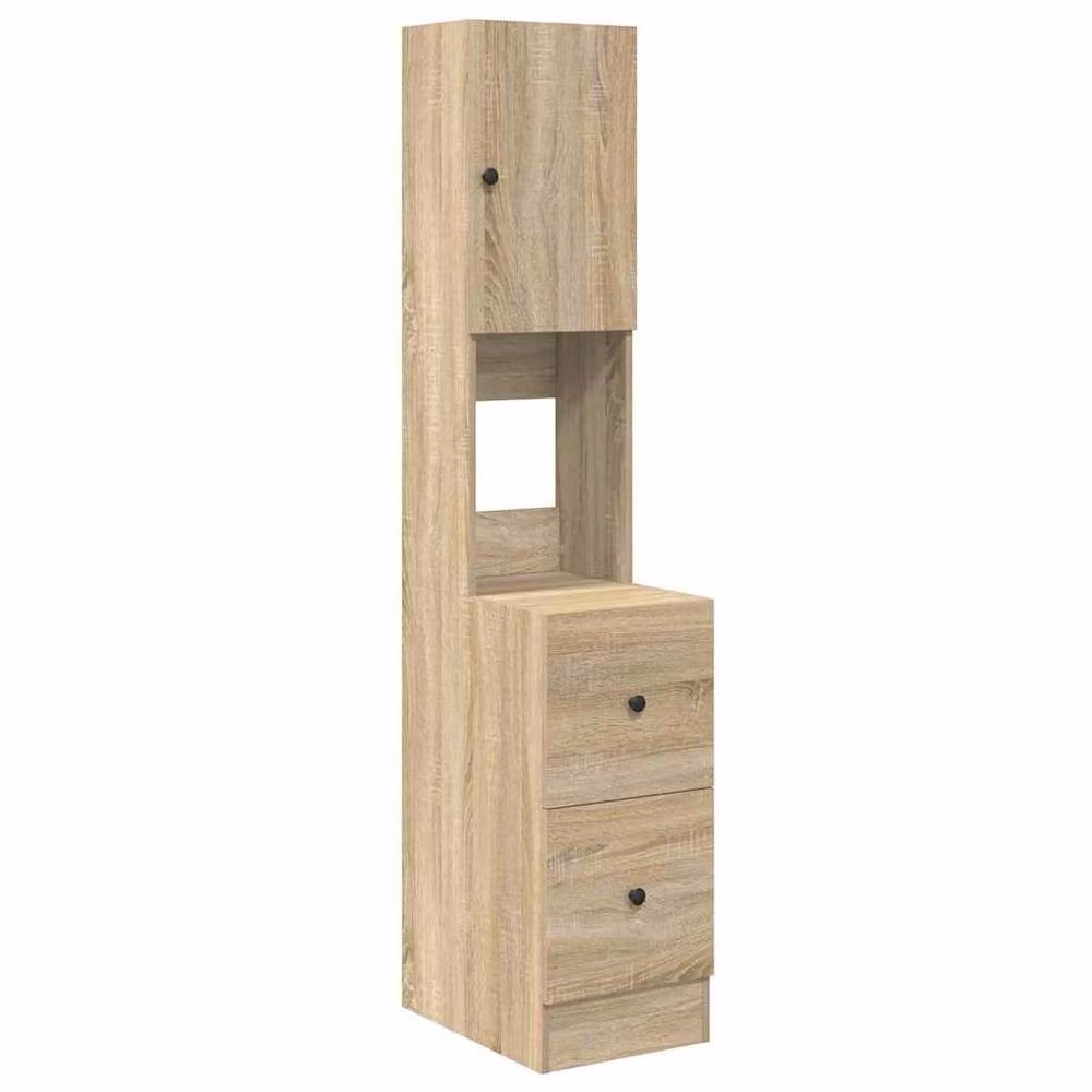 Berkfield Home Sonoma Oak Kitchen Tall Cabinet in Beige, W/D/H: 35 x 50 x 180 cm – 2