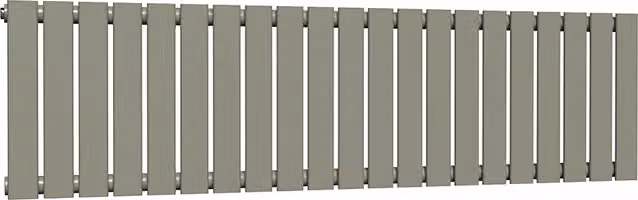 Lux Heat Flat Horizontal Single Coloured Radiator in Dark Sage, W: 1470 mm, H: 600 mm