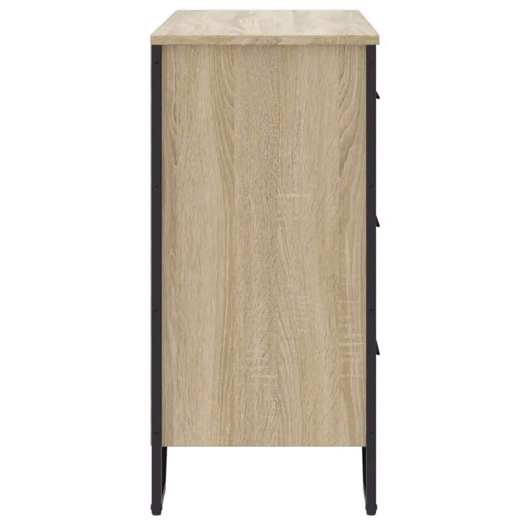 Berkfield Home Sonoma Oak Chest of Drawers in Brown, W/D/H: 91 x 35.5 x 74.5 cm – 2