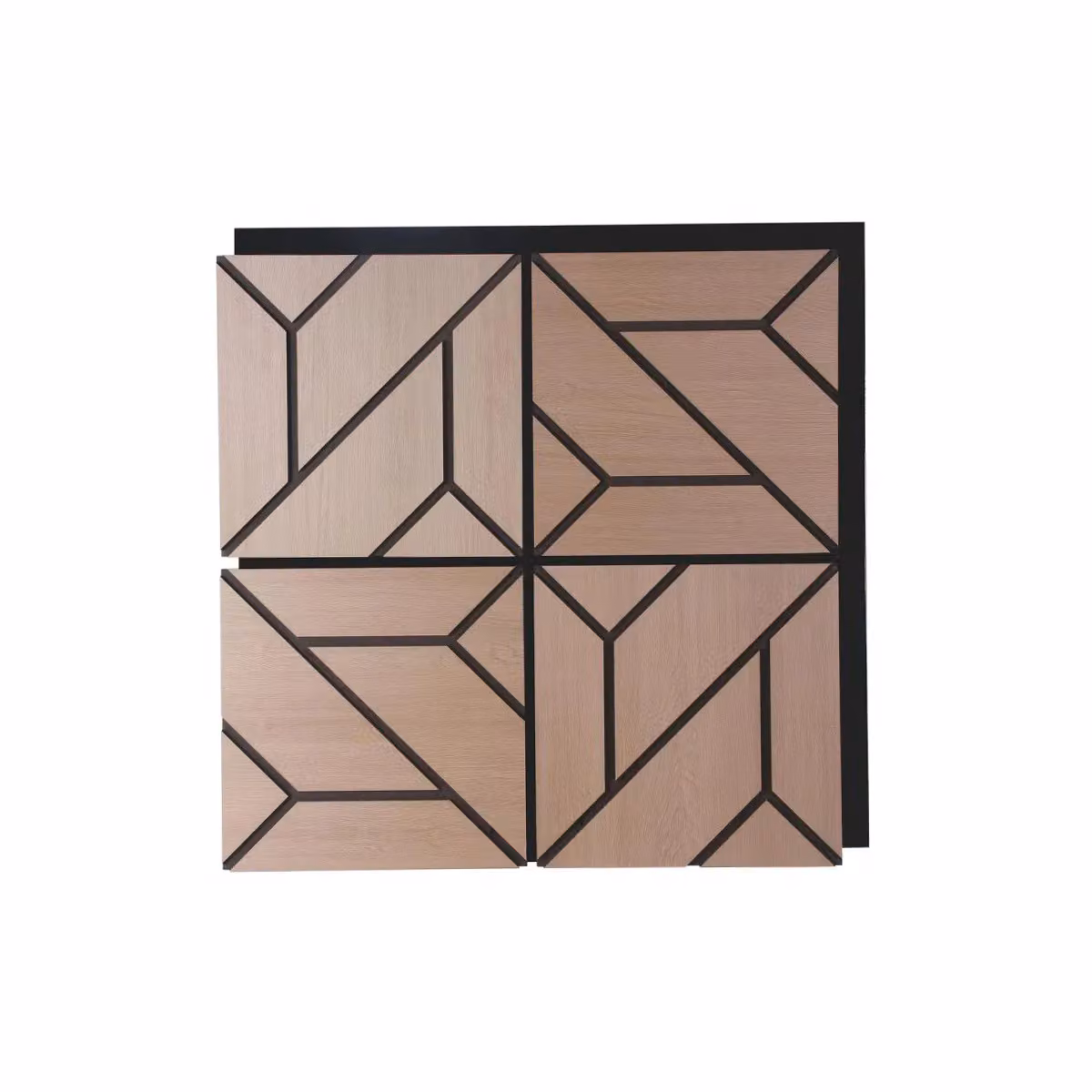ENER-J EchoGrid Acoustic Wall Panel PET MDF, Light Brown, W: 61 cm x H: 61 cm, Pack of 4 – 2