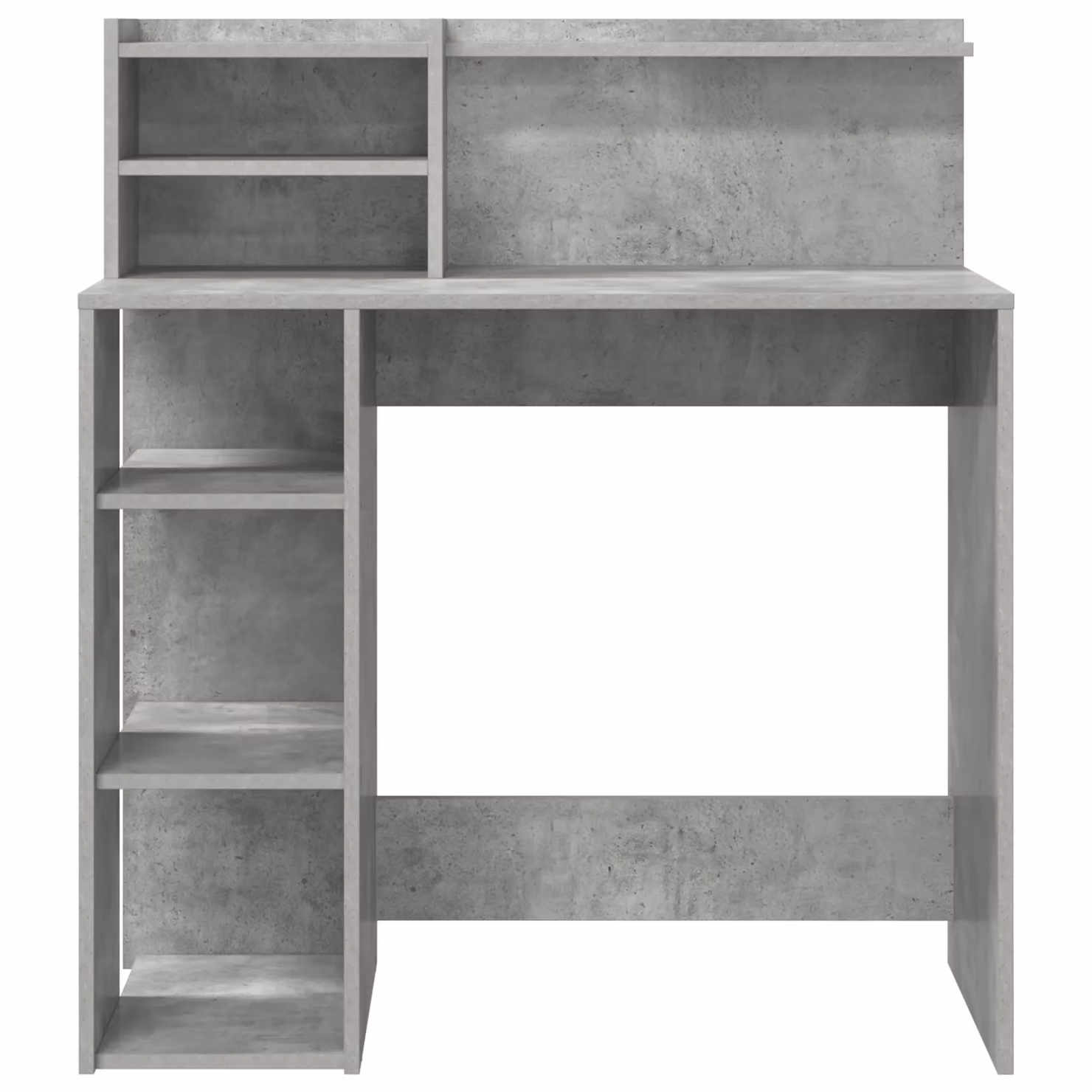 Berkfield Modern Writing Desk with Storage in Concrete Grey, W/D/H: 90 x 48 x 101.5 cm – 3