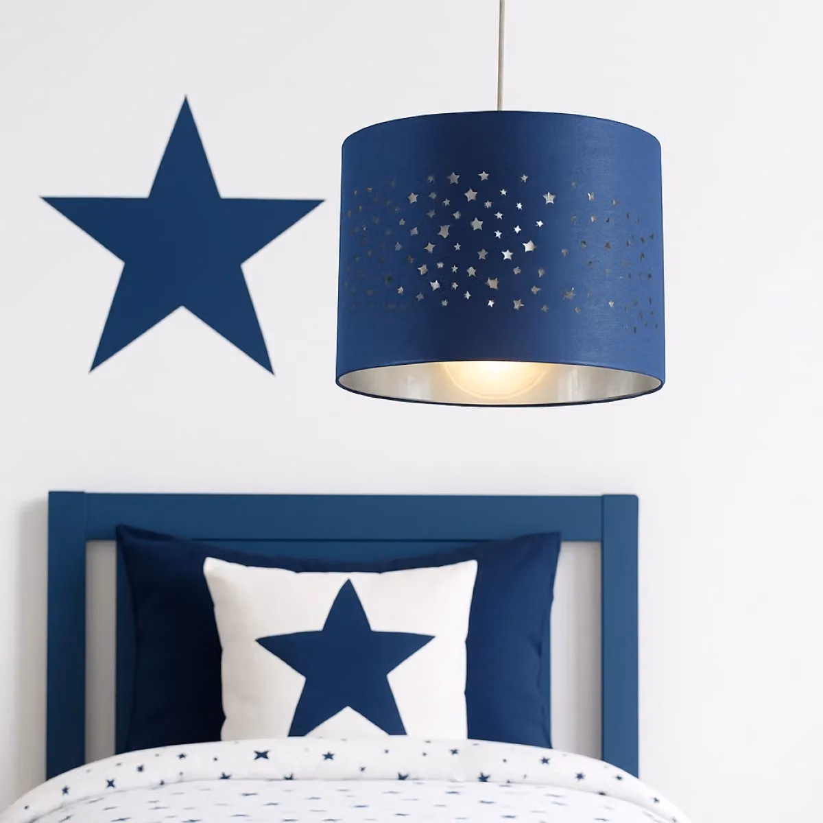 CGC Lighting Stardust Navy Blue Star Easy Fit Ceiling Lamp Shade – 3