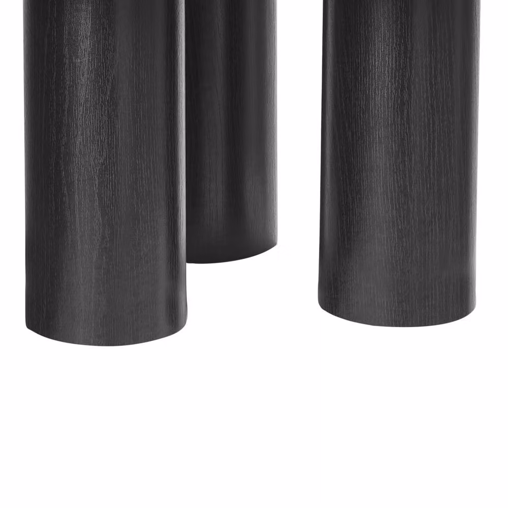 Wyld and Coco Black Retro Round MDF Coffee Table W/D: 75 x 75 cm – 4