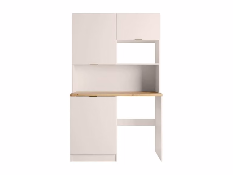 Vente-unique Modern Multifunctional Kitchenette and Utility Room Base Cabinet in Beige