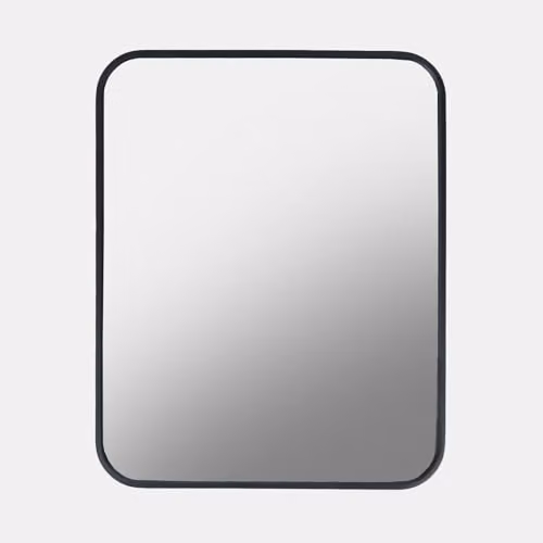 OHS Modern Rectangular Wall Mirror with Black Metal Frame, W: 54 cm, H: 42 cm – 2