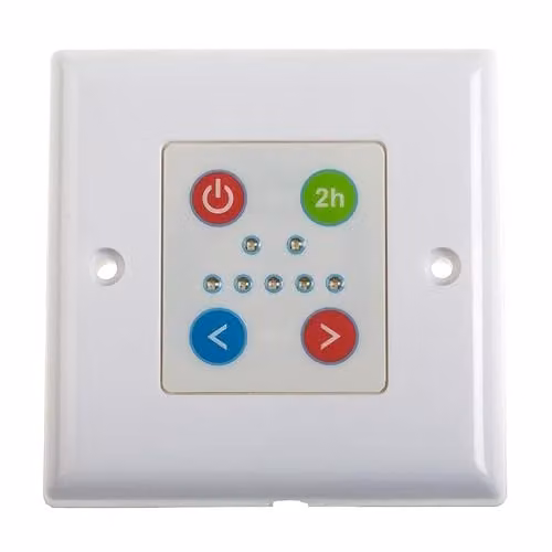 Terma Flush External Temperature Control Plate in White