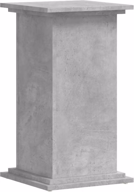 Berkfield Home Modern Square Plant Stand in Concrete Grey, W/D/H: 33 x 33 x 60 cm