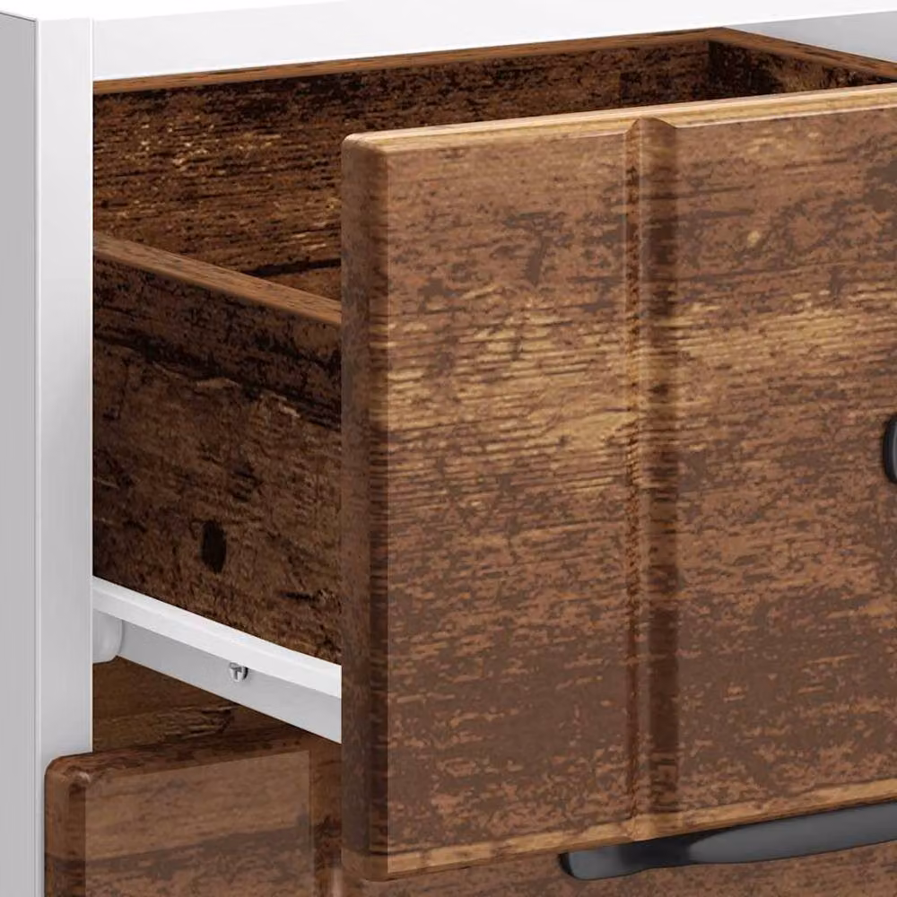 Berkfield Home Lucca Kitchen Base Cabinet in Brown Old Wood Engineered Wood, H: 81.5 cm, W: 40.0 cm, D: 46.0 cm – 3