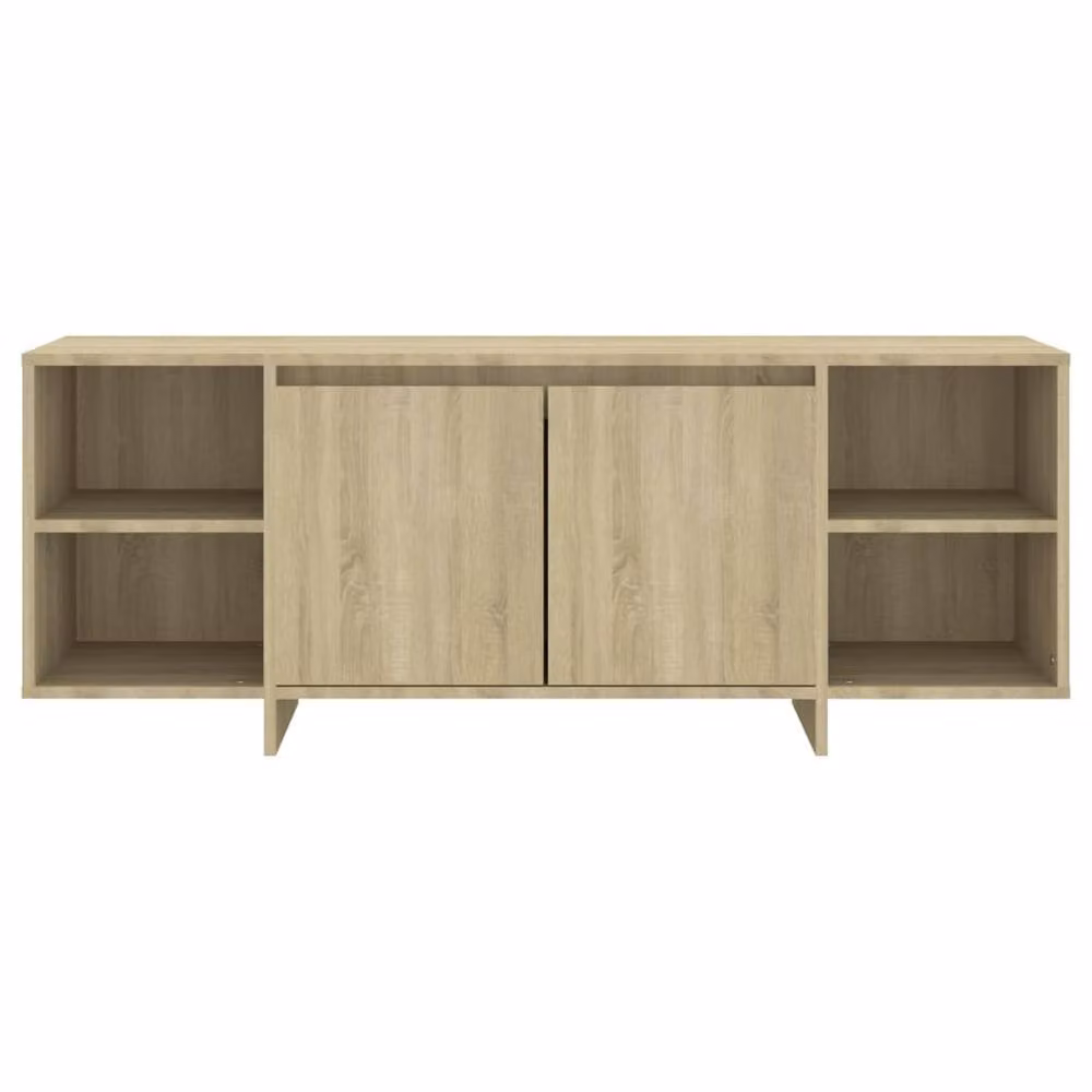 Berkfield Home Modern Sonoma Oak TV Cabinet in Beige, W/D/H: 130 x 35 x 50 cm – 4