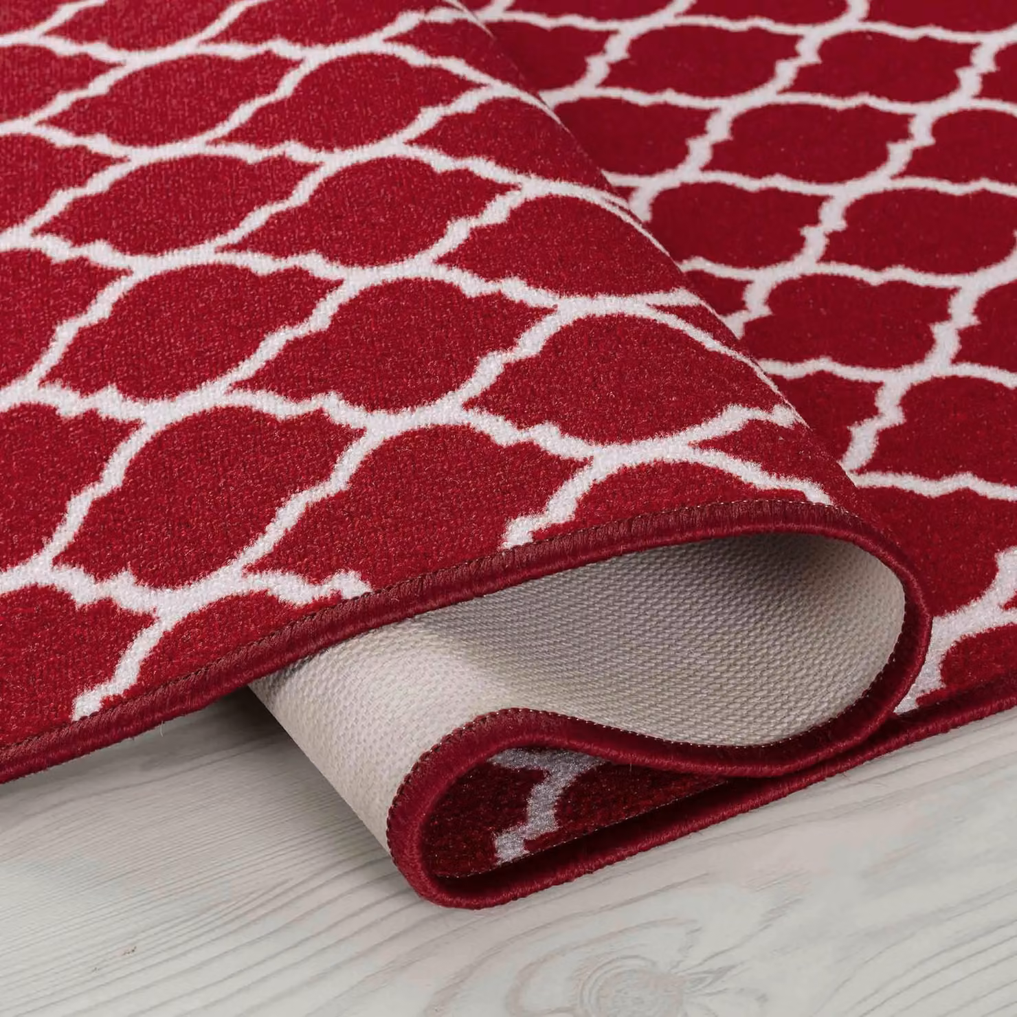 Desire Rugs Red Trellis Design Non-Slip Machine Washable Runner Mat, W: 67 cm, L: 220 cm – 3