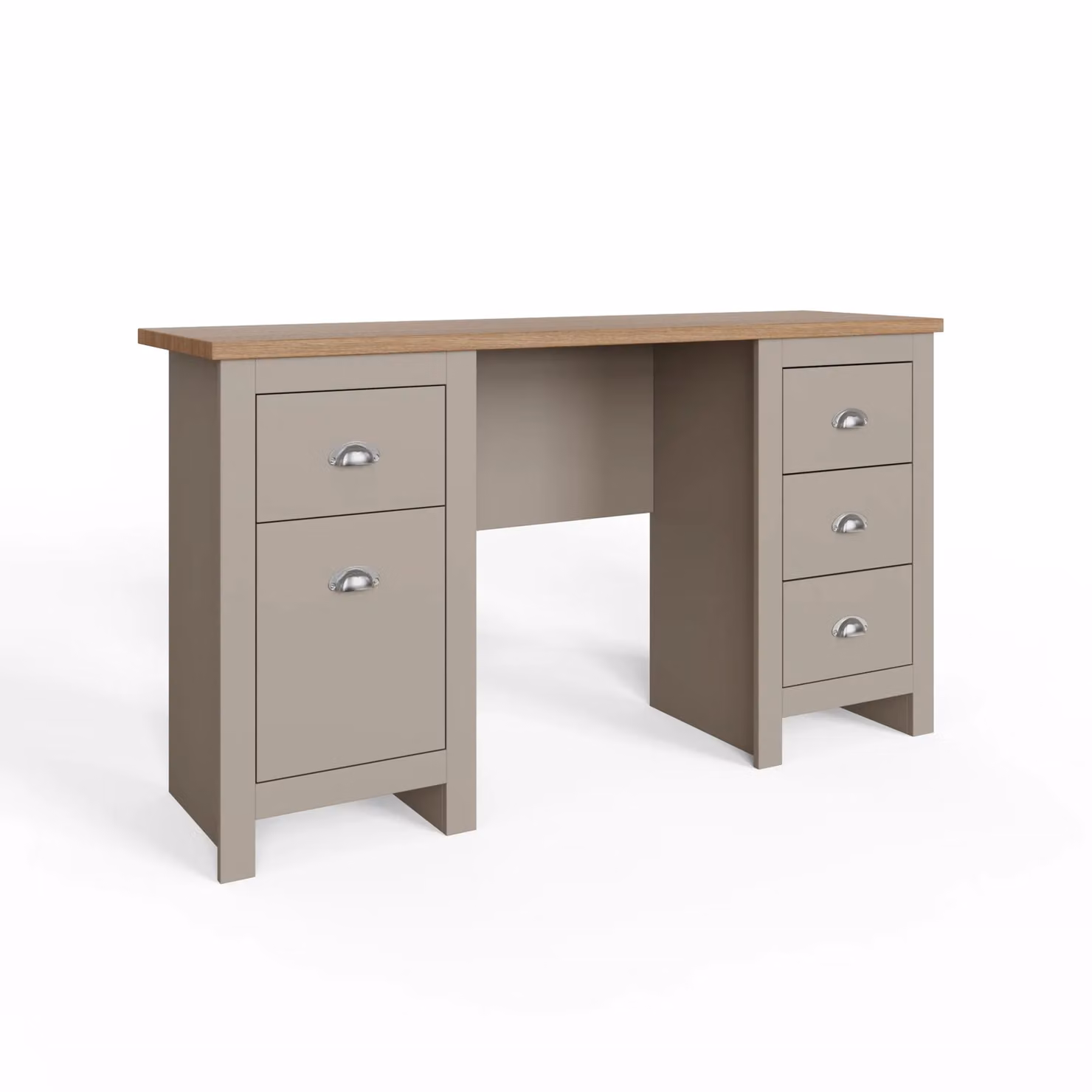 GFW Lancaster Study Desk in Grey and Oak – 3