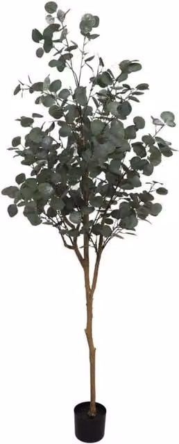 KDMD Artificial Green Eucalyptus Tree, Height: 185 cm