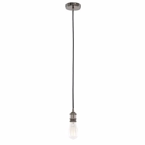 Netlighting Modern Metal Socket Holder Pendant Lamp in Black, 1 x E27