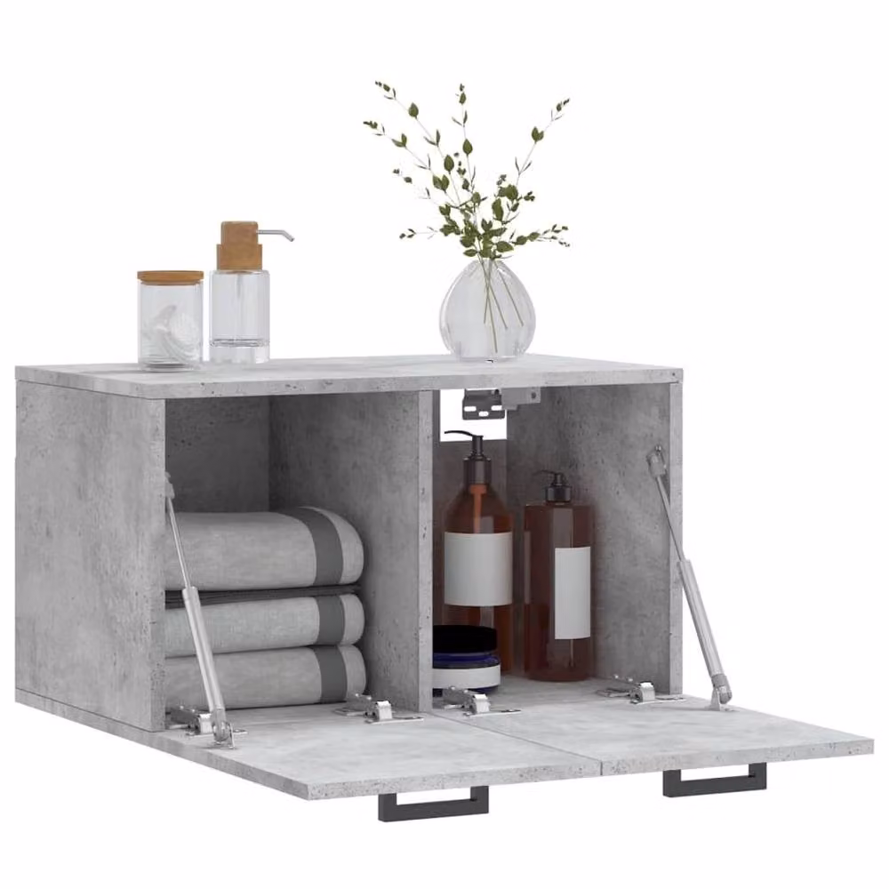 Berkfield Home Wall Cabinet in Concrete Grey, W: 60 cm, D: 35 cm, H: 35 cm – 2
