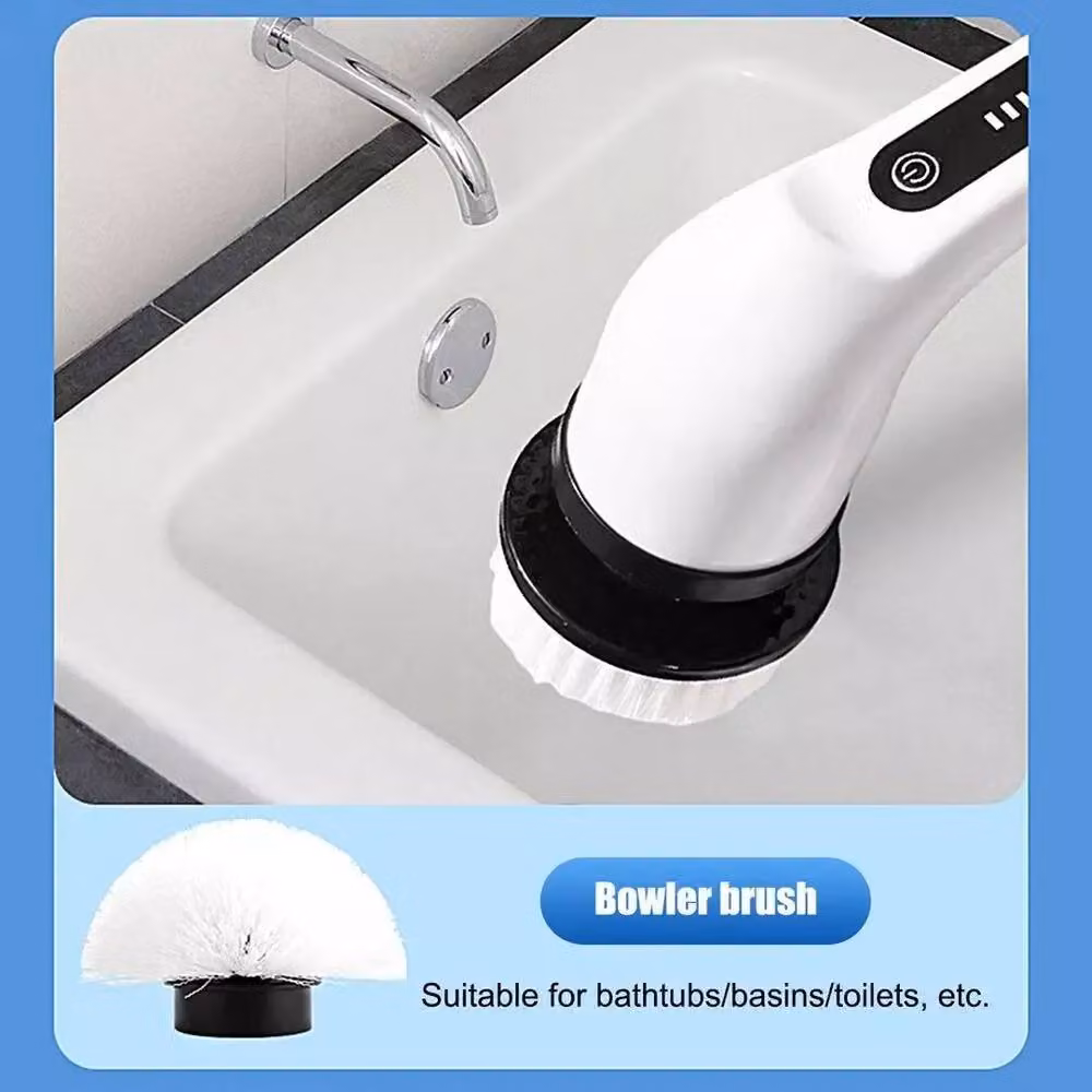Havendro 9 in 1 Cordless Electric Spin Scrubber with Rotating Brush in White and Multicolour – 2