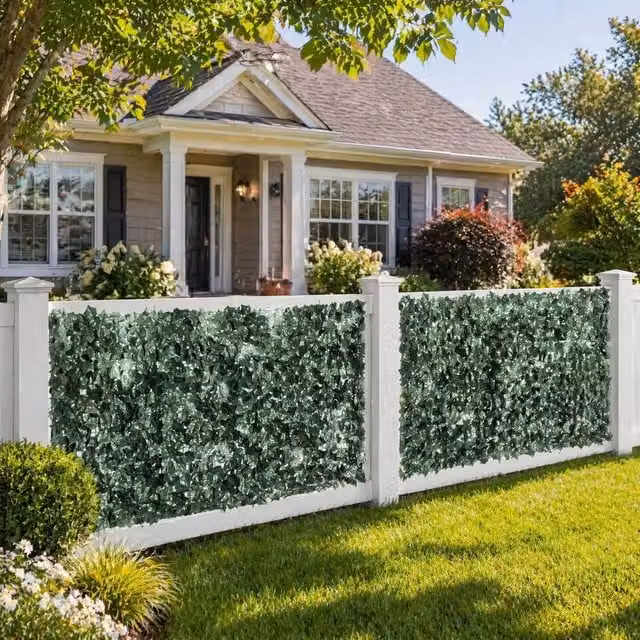 STILVORA Artificial Hedge Privacy Screen Panel, Green, H: 240 cm, W: 100 cm – 1