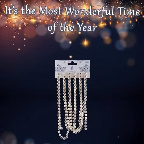 VFM e-Store 2.75 m Gold Round Plastic Bead Chain Christmas Decoration – 2