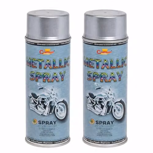 Sola Silver Metallic Acrylic Spray Paint, 2 x 400 ml, Gloss Finish for Metal and Wood