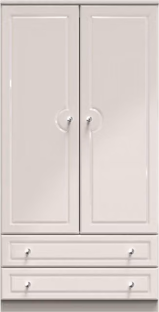 Ready Assembled 2 U Stratford Wide 2 Drawer Wardrobe in Taupe