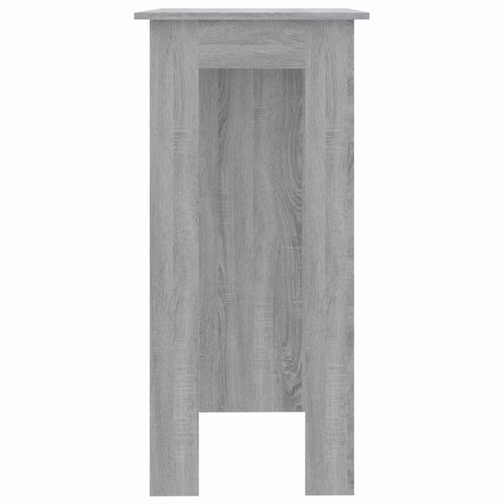 Berkfield Home Bar Table with Shelf in Grey Sonoma, W/D/H: 102 x 50 x 103.5 cm – 4