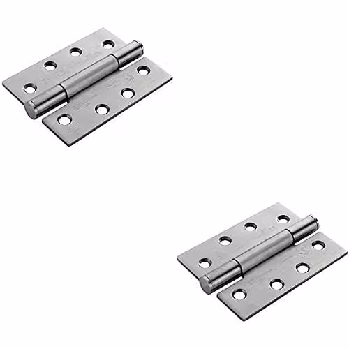 Loops 2 Pack Concealed Cup Hinges in Satin Steel, W/H/D: 100 x 75 x 3 mm