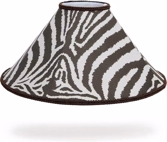 EQUUS Romily Jacquard Cone Lampshade in Cocoa Brown