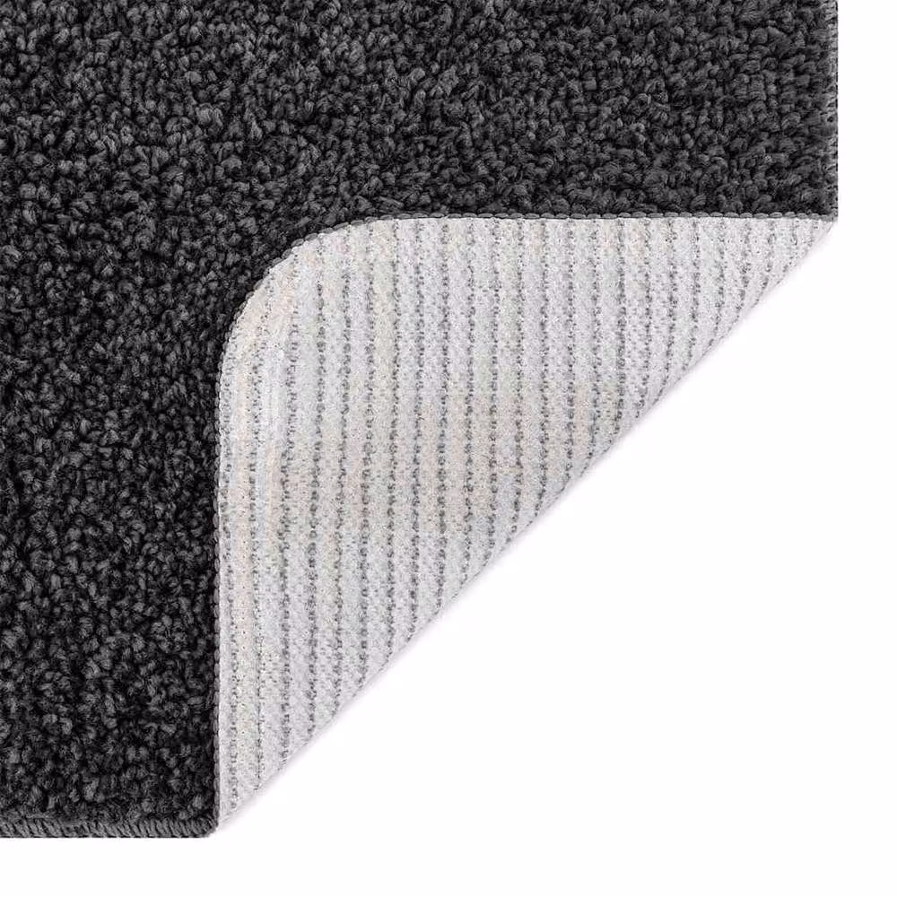 Berkfield Home 3 Piece Microfibre Bath Mat Set in Grey, Non-Slip and Quick-Drying – 5