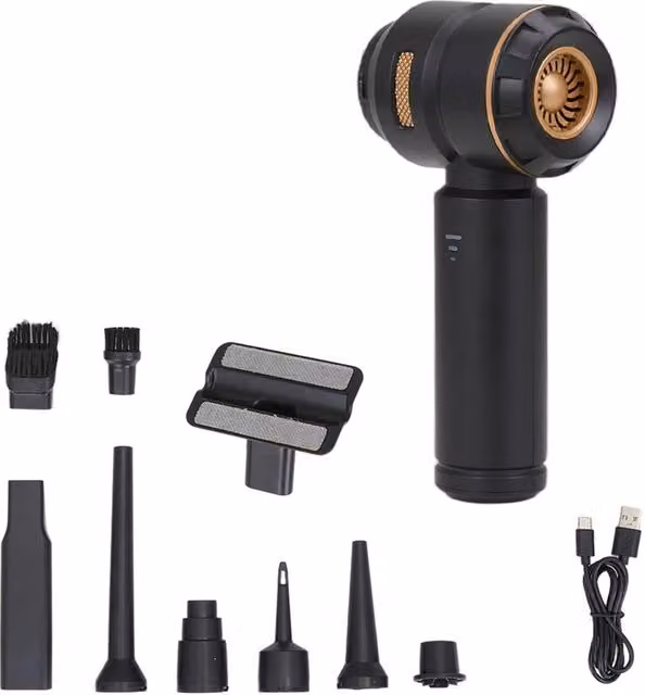 Living and Home 16000Pa Rechargeable Handheld Vacuum Cleaner in Black