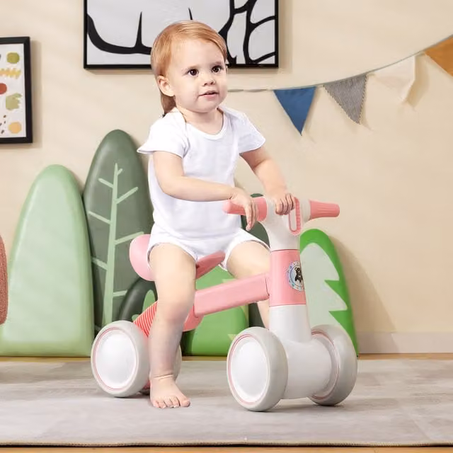 Costway Pink Metal Toddler Balance Bike